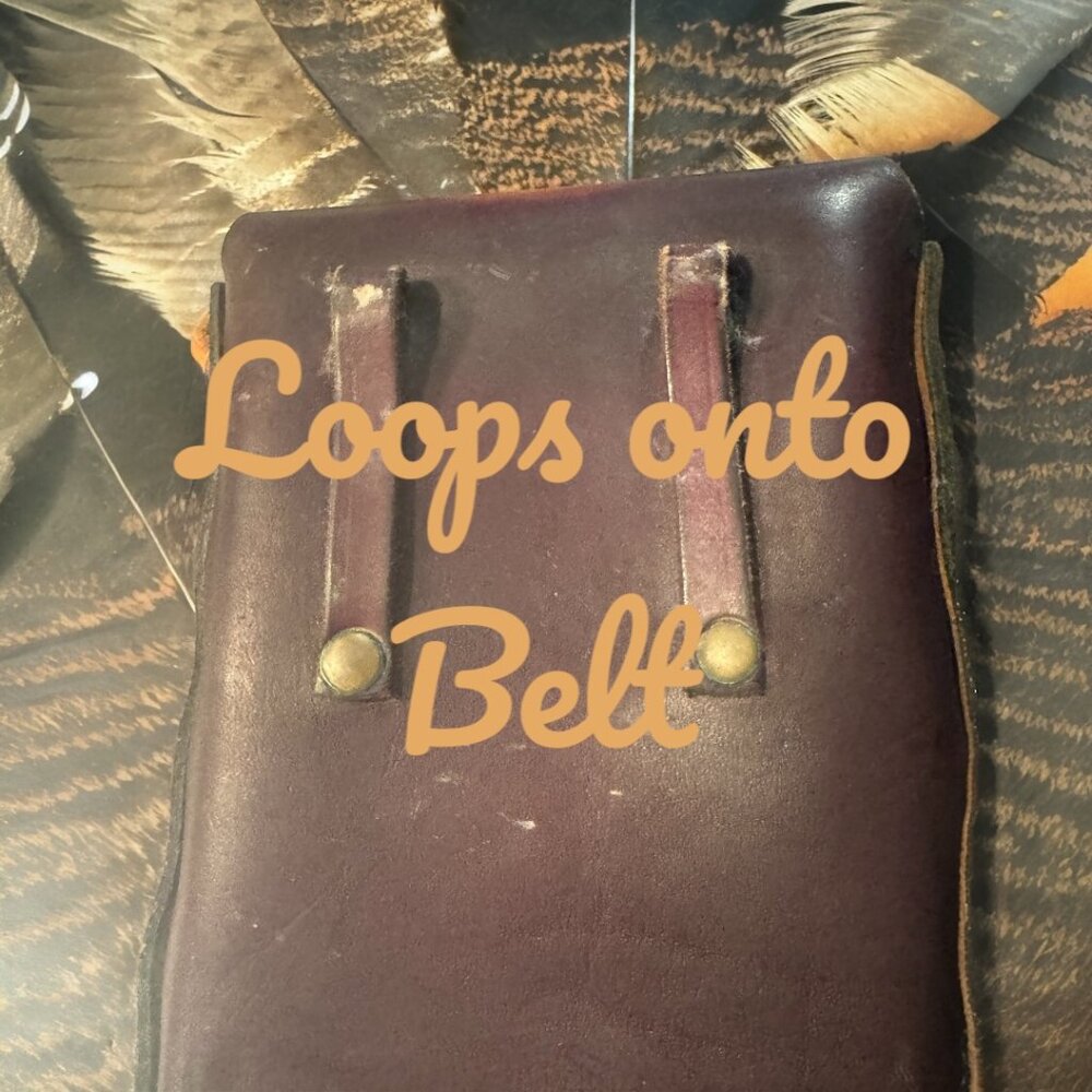 VTG Leather Belt Pouch Handcrafted Renaissance Faire Medieval Cosplay LARP SCA - Picture 10 of 10